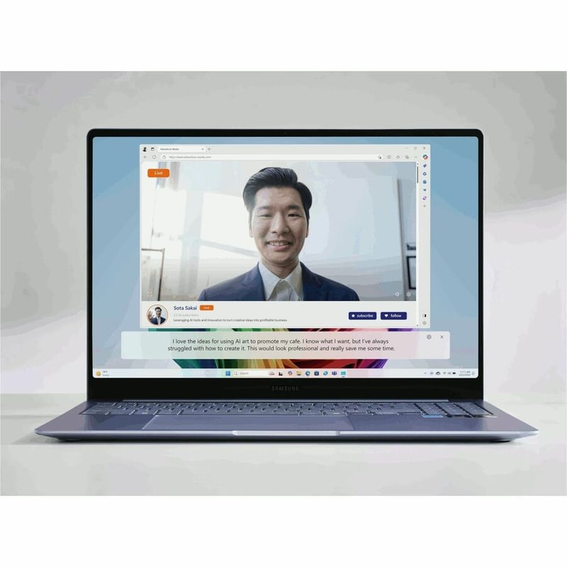 GALAXY BOOK4 EDGE 15.6 16GB/512GB SAPPHIRE BLUE - Thumbnail 2