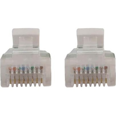 Eaton Tripp Lite Series Cat6a 10G Snagless Molded Slim UTP Ethernet Cable (RJ45 M/M), PoE, White, 3 ft. (0.9 m) - Thumbnail 3