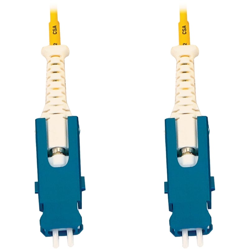 Eaton Tripp Lite Series 400G Singlemode 9/125 OS2 Fiber Optic Cable (Duplex SN-UPC M/M), LSZH, Yellow, 2 m (6.6 ft.) - Thumbnail 1