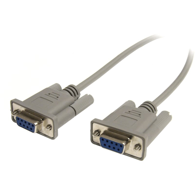 StarTech.com Cross Wired DB9 Serial Null Modem Cable - F/F - Serial/Null Modem Cable - 1 x DB-9, 1 x DB-9 - Serial/Null Modem Cable Crossover External - 25 ft - Thumbnail 1