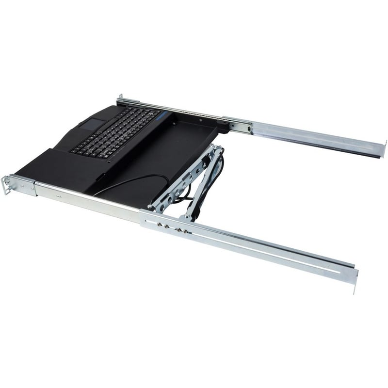 Rack Solutions 1U Sliding Keyboard Shelf with USB Keyboard - Thumbnail 2