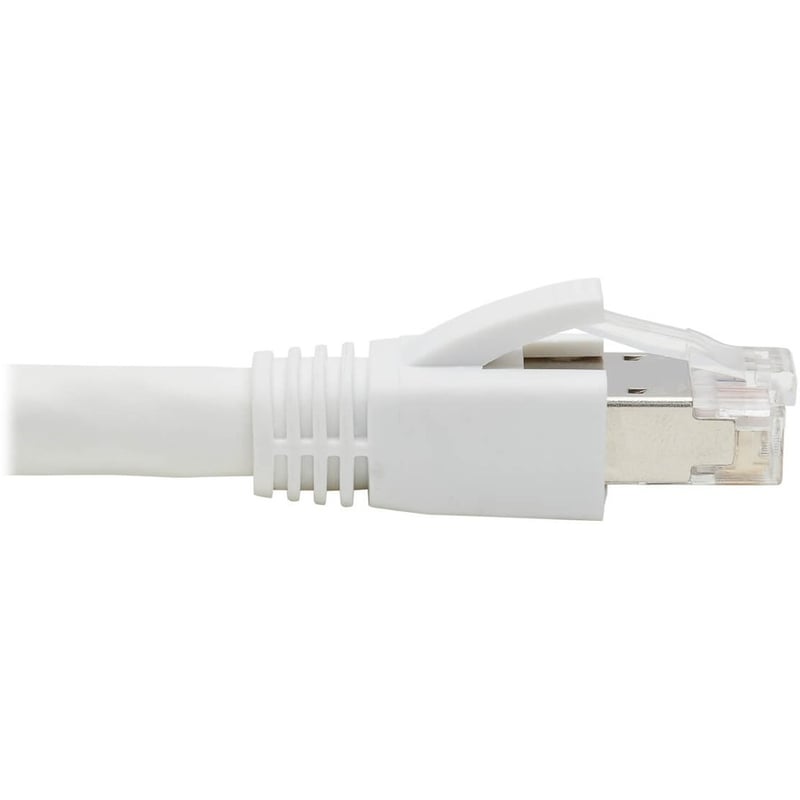 Eaton Tripp Lite Series Cat8 25G/40G-Certified Snagless Shielded S/FTP Ethernet Cable (RJ45 M/M), PoE, White, 60 ft. (18.29 m) - Thumbnail 4