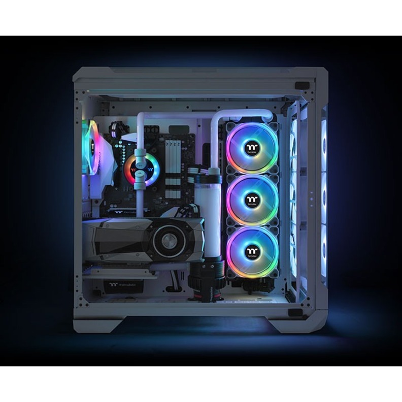 Thermaltake Pure 12 ARGB Sync Radiator Fan White TT Premium Edition (3-Fan Pack) - 3 Pack - Thumbnail 5