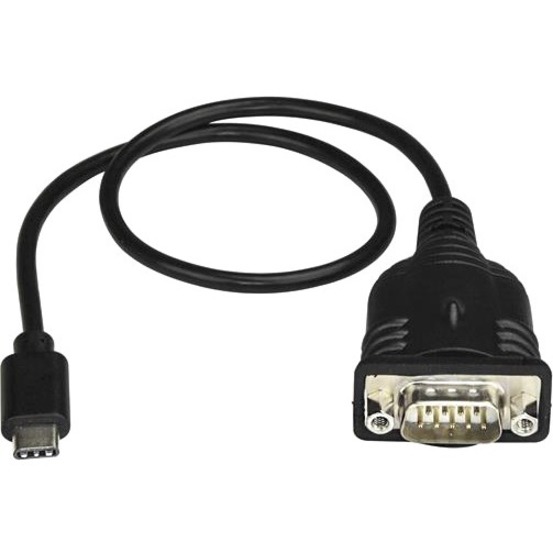 StarTech.com USB C to Serial Adapter Cable with COM Port Retention, 16" (40cm) USB Type-C to RS232 DB9 Converter Cable, Windows/Mac/Linux - Thumbnail 3