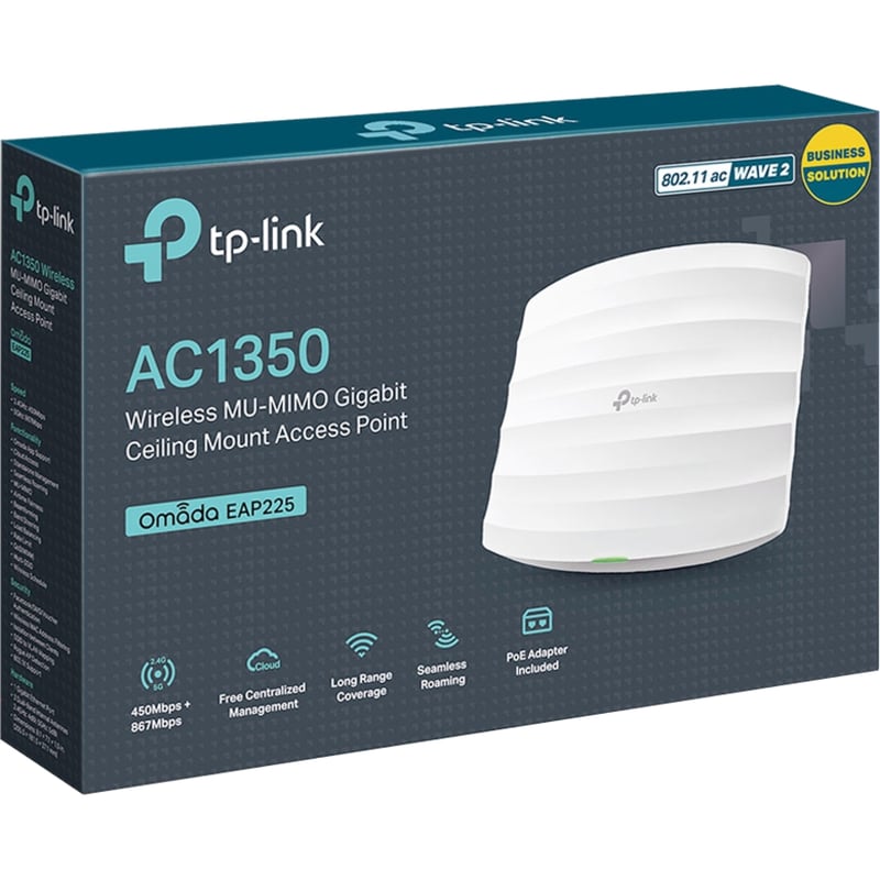 TP-Link EAP225 Dual Band IEEE 802.11ac 1.32 Gbit/s Wireless Access Point - Indoor - Thumbnail 3