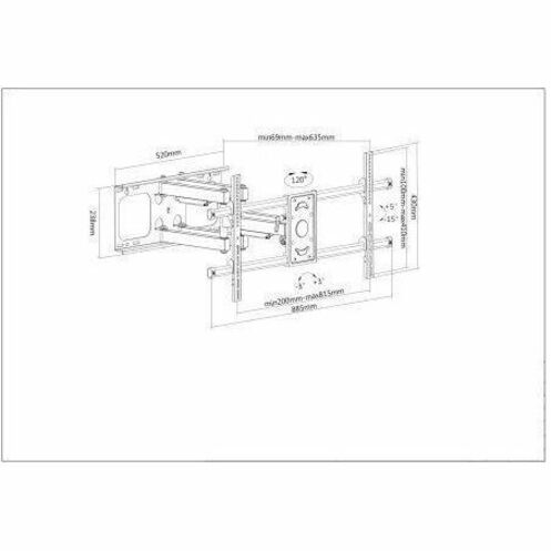 UNIVERSAL LCD FULL-MOTION LARGE-MOUNT, HOLDS ONE 37 TO 90 FLAT-PANEL OR CURVED T - Thumbnail 2