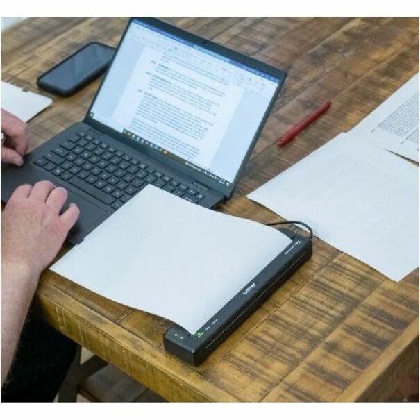 Brother PocketJet 8 Direct Thermal Printer - Portable - Plain Paper Print - USB - USB Host - Bluetooth - Wireless LAN - Thumbnail 4