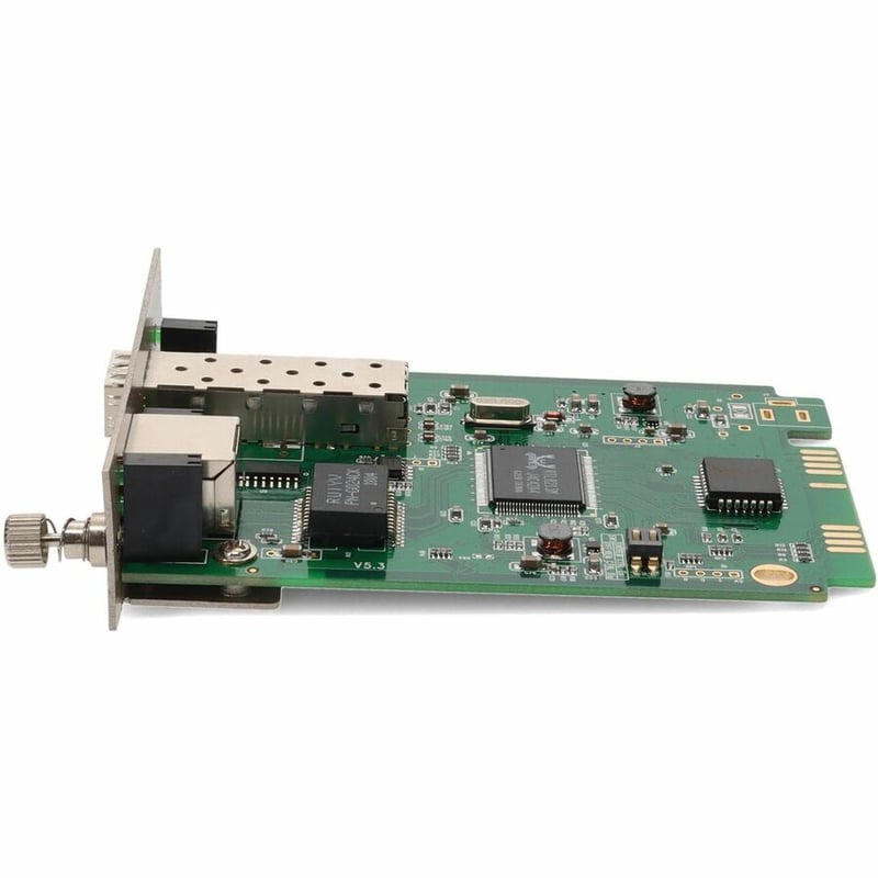 AddOn 10/100/1000Base-TX(RJ-45) with Open SFP Slot Media Converter Card for our rack or Standalone Systems - Thumbnail 2