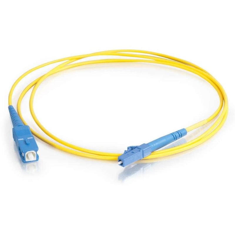 C2G-2m LC-SC 9/125 OS1 Simplex Singlemode PVC Fiber Optic Cable - Yellow - Thumbnail 2