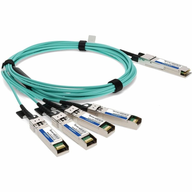 AddOn Cisco QSFP-4X10G-AOC15M Compatible TAA Compliant 40GBase-AOC QSFP+ to 4xSFP+ Direct Attach Cable (850nm, MMF, 15m) - Thumbnail 3