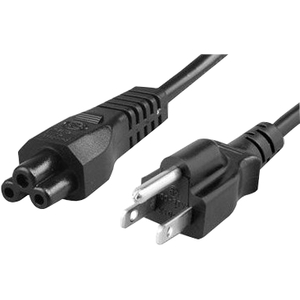 POWER CORD 5/15P - C5, 18AWG, 10AMP 125V,SVT JACKET, BLACK 3FT, 5-15P - C5 10AMP