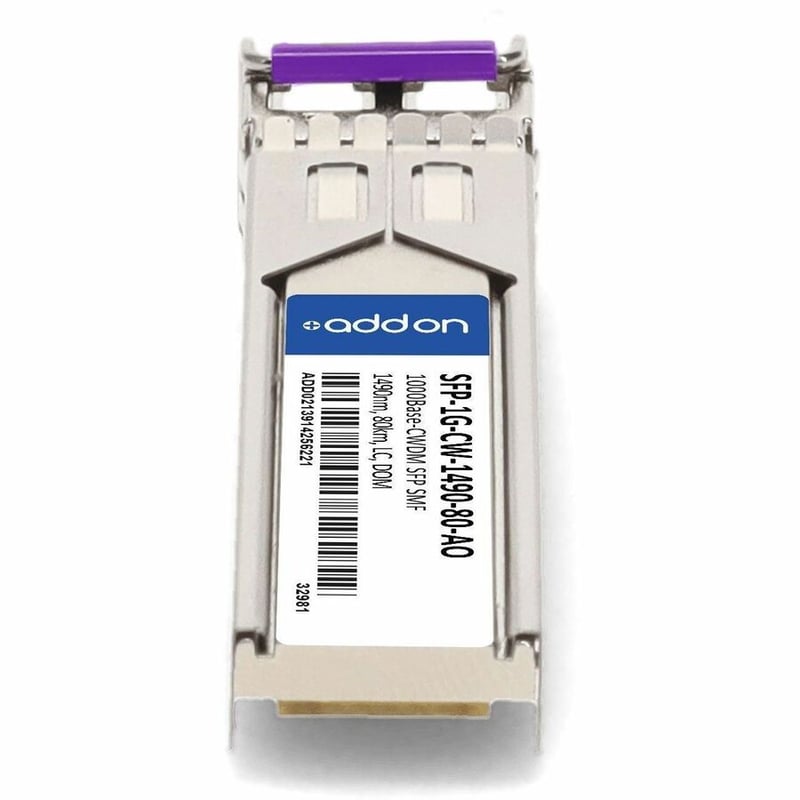 AddOn Arista Networks® SFP-1G-CW-1490-80 Compatible TAA 1000Base-CWDM SFP Transceiver (SMF, 1490nm, 80km, LC, DOM) - Thumbnail 4