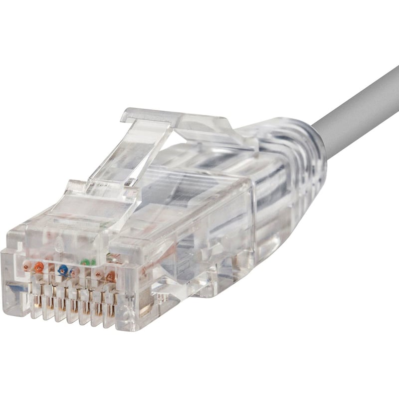 Monoprice SlimRun Cat6 28AWG UTP Ethernet Network Cable, 10ft Gray - Thumbnail 2