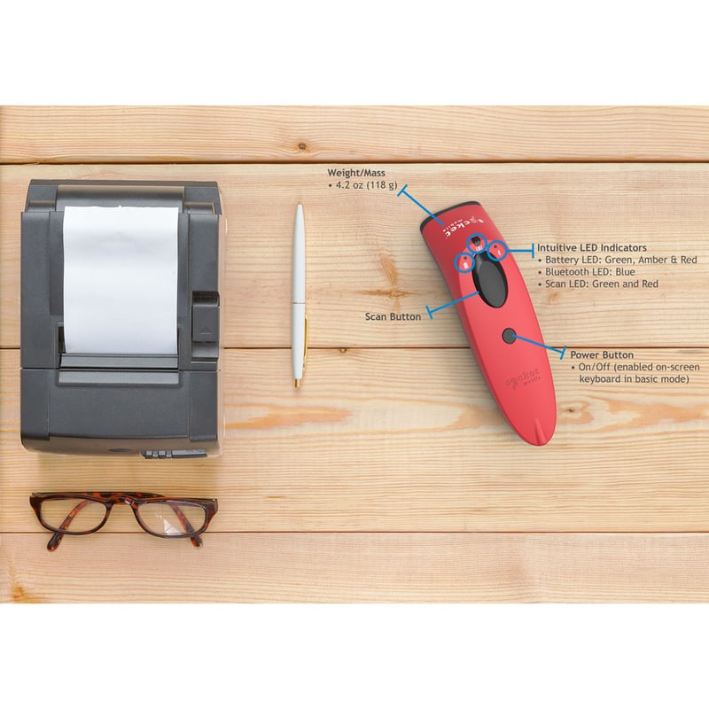 SocketScan® S740, 1D/2D Imager Barcode Scanner, Red - 50 Pack - Thumbnail 4