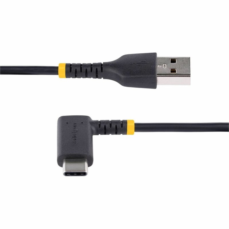 StarTech.com 6tf (2m) USB A to C Charging Cable Right Angle, Heavy Duty Fast Charge USB-C Cable, Durable and Rugged Aramid Fiber, 3A - Thumbnail 4