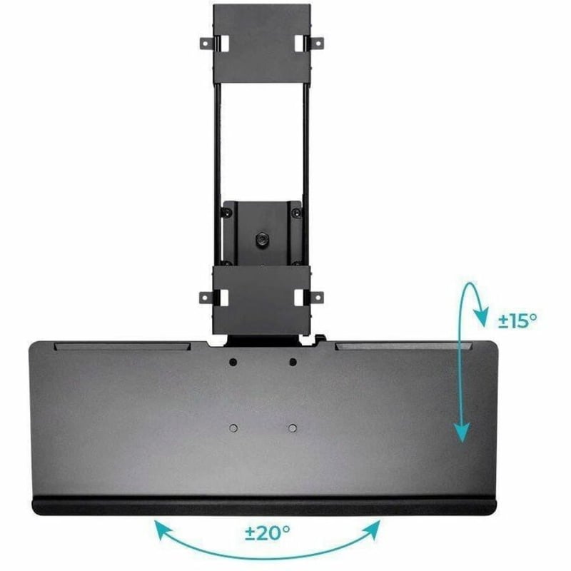 EASILY ADJUSTABLE HEIGHT, ANGLE, AND SWIVEL POSITION. STOWS UNDER DESK WHEN NOT - Thumbnail 3