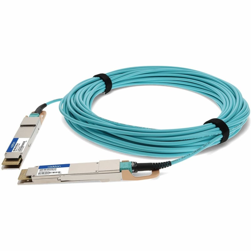AddOn Cisco® QDD-400-AOC25M Compatible TAA Compliant 400GBase-AOC QSFP-DD to QSFP-DD Active Optical Cable (850nm, MMF, 25m) - Thumbnail 1