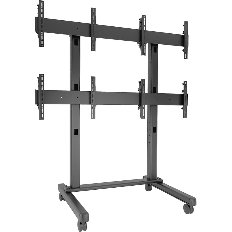 Chief Fusion Large 2x2 Freestanding Video Wall Mobile TV Cart for Displays 42-50" - Black - Thumbnail 1