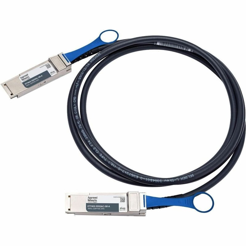 Approved Networks 100GBASE QSFP28 Passive DAC Cable (QSFP28 to QSFP28)