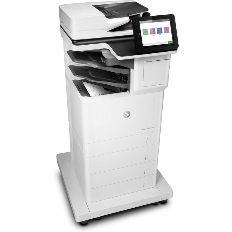 HP LaserJet Enterprise M634z Laser Multifunction Printer-Monochrome-Copier/Fax/Scanner-55 ppm Mono Print-1200x1200 dpi Print-Automatic Duplex Print-300000 Pages-2300 sheets Input-600 dpi Optical Scan-Wireless LAN-Mopria-Wi-Fi Dire - Thumbnail 4