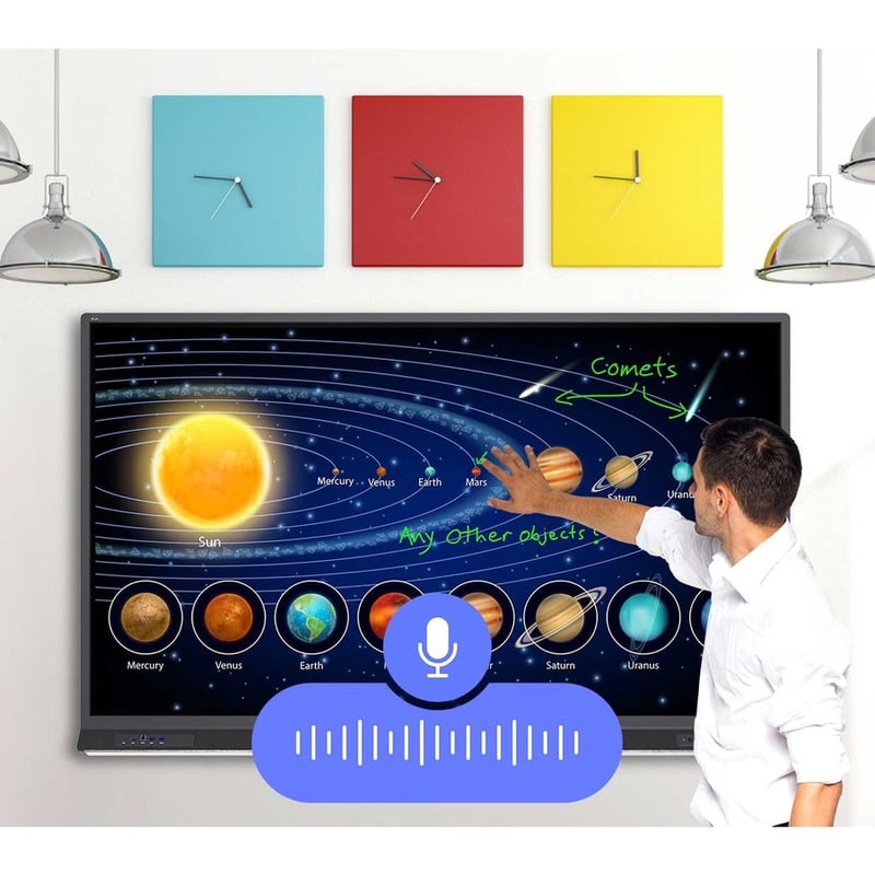 ViewSonic IFP8652-1C 86 Inch 4K Ultra HD Interactive Flat Panel Display with Integrated Microphone and USB-C - Thumbnail 3