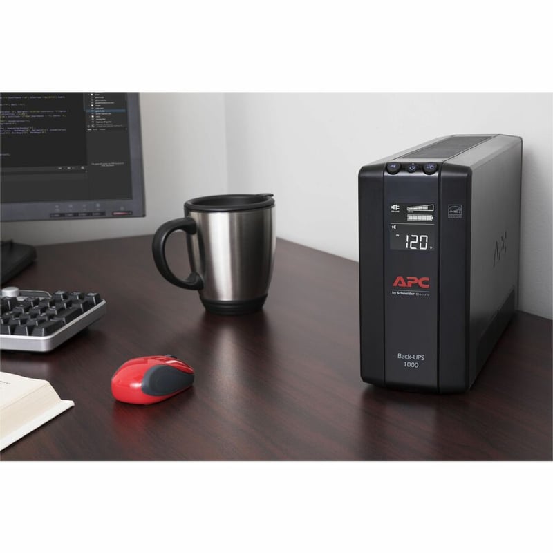 APC by Schneider Electric Back UPS Pro BX1000M, Compact Tower, 1000VA, AVR, LCD, 120V