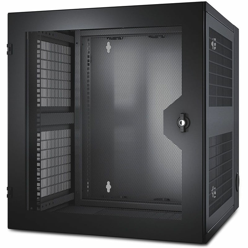 APC by Schneider Electric NetShelter WX 13U w/Threaded Hole Vertical Mounting Rail Vented Front Door Black - Thumbnail 1