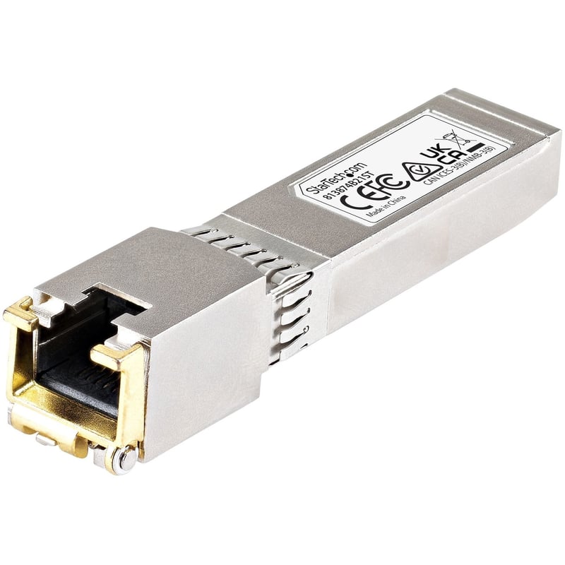 StarTech.com HPE 813874-B21 Compatible SFP+ Module - 10GBASE-T - 10GE Gigabit Ethernet SFP+ to RJ45 Cat6/Cat5e - 30m - Thumbnail 1