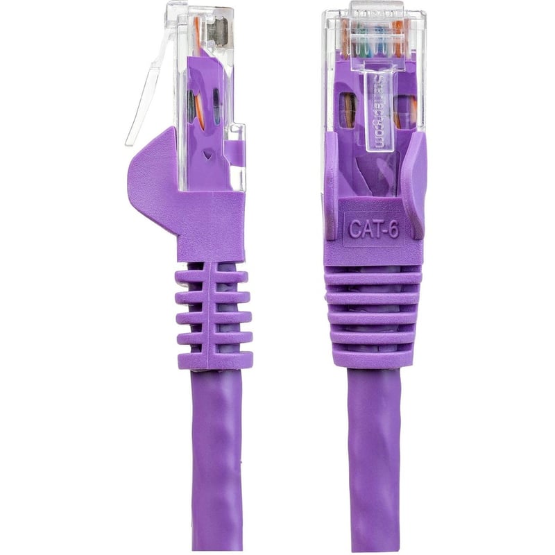 StarTech.com 35ft CAT6 Ethernet Cable - Purple Snagless Gigabit - 100W PoE UTP 650MHz Category 6 Patch Cord UL Certified Wiring/TIA - Thumbnail 2