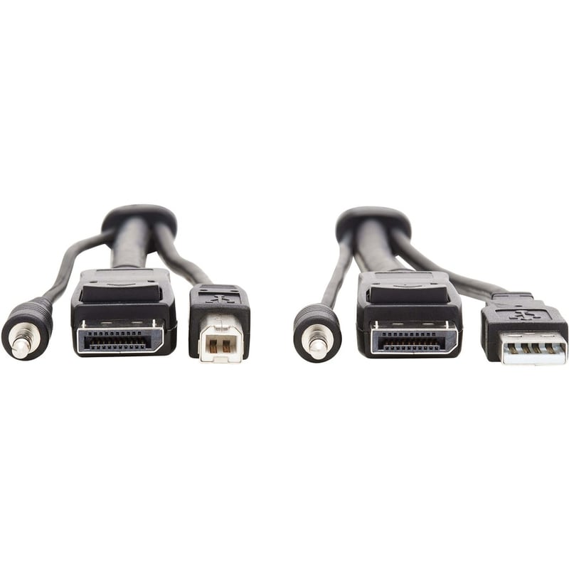 Tripp Lite by Eaton DisplayPort KVM Cable Kit 3 in 1 - 4K DisplayPort USB 3.5 mm Audio (3xM/3xM) 4:4:4 10 ft. (3.05 m) Black - Thumbnail 3