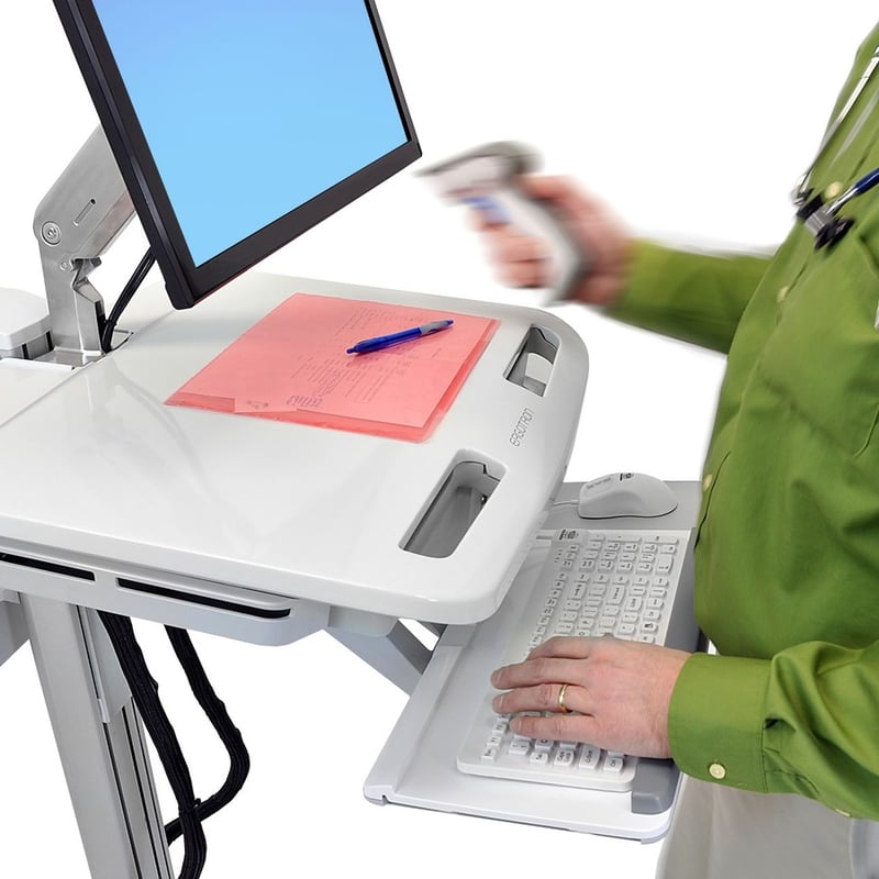 Ergotron StyleView Electric Lift Cart with LCD Arm, LiFe Powered - Thumbnail 4