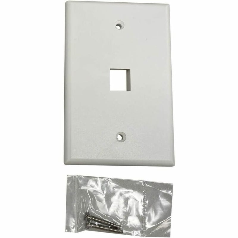 Tripp Lite by Eaton Safe-IT 1-Port Single-Gang Keystone Wall Plate, Antibacterial, Ivory Matte, TAA - Thumbnail 5