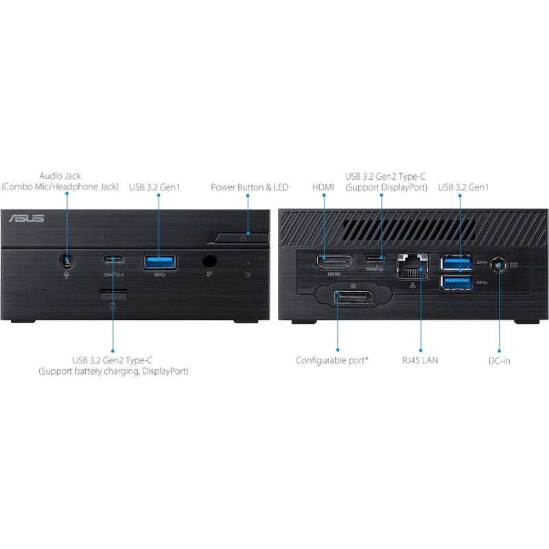 Asus PN50 PN50-BR078ZD Desktop Computer - AMD Ryzen 7 4800U - 16 GB - 512 GB SSD - Mini PC - Black - Thumbnail 5