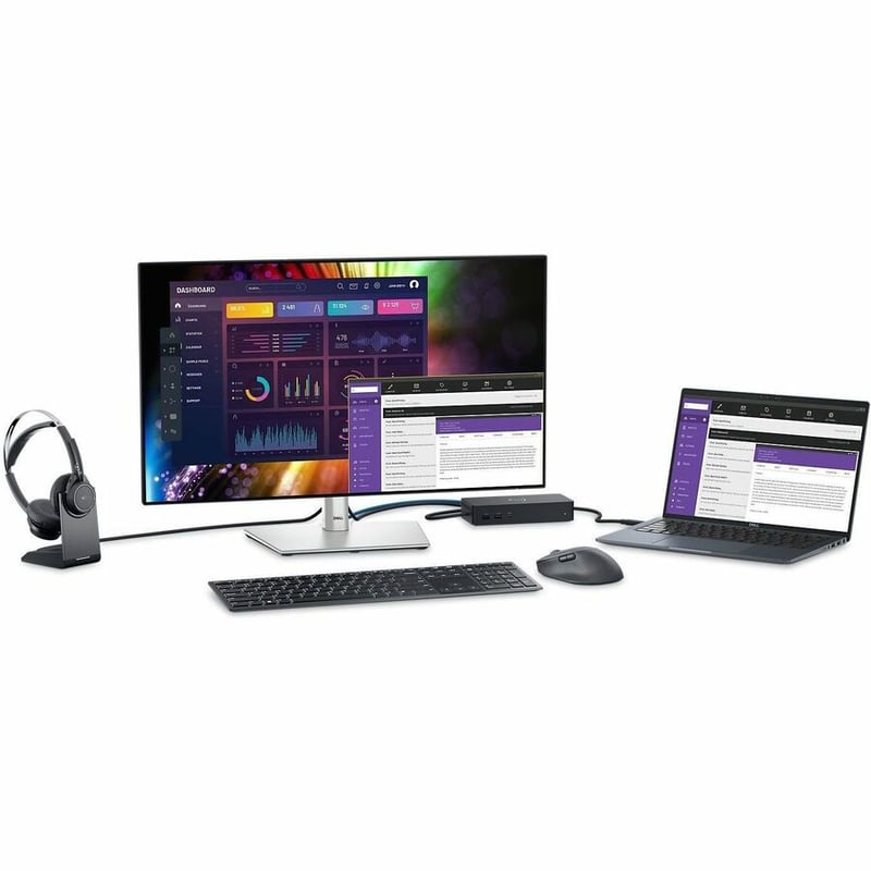 Dell UltraSharp U2724D 27" Class WQHD LED Monitor - 16:9 - Platinum Silver - Thumbnail 3