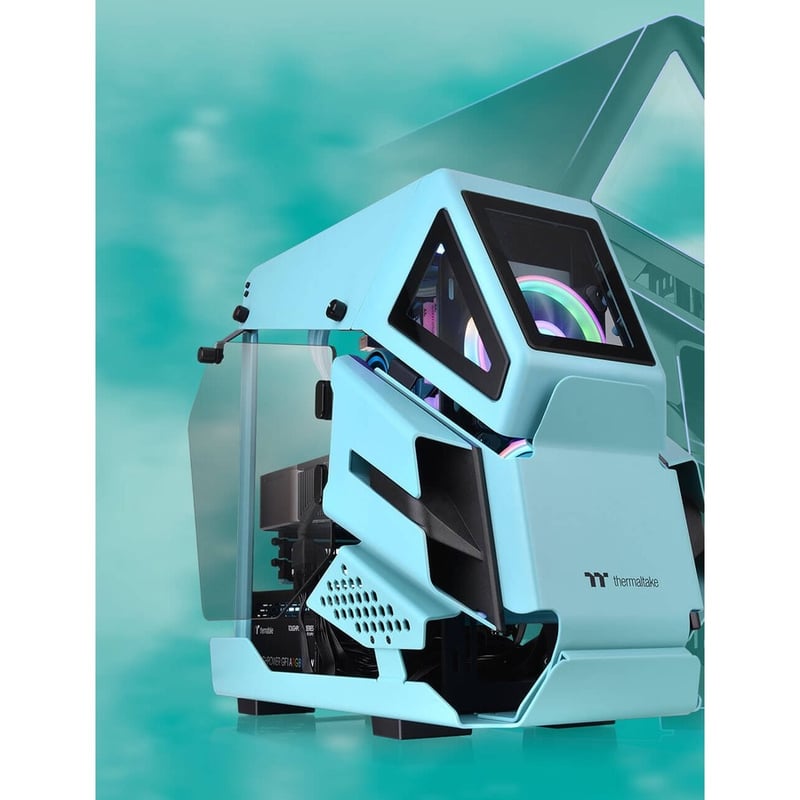 Thermaltake AH T200 Turquoise Micro Chassis - Thumbnail 5