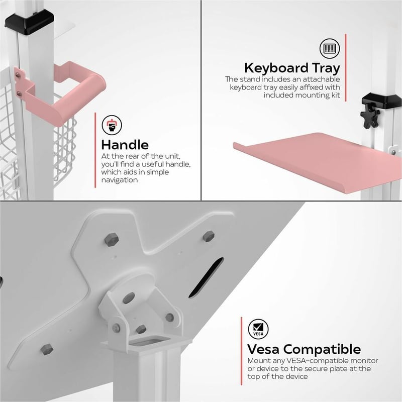 CTA Digital Medical Mobile Floor Stand with Small Enclosure - Thumbnail 4