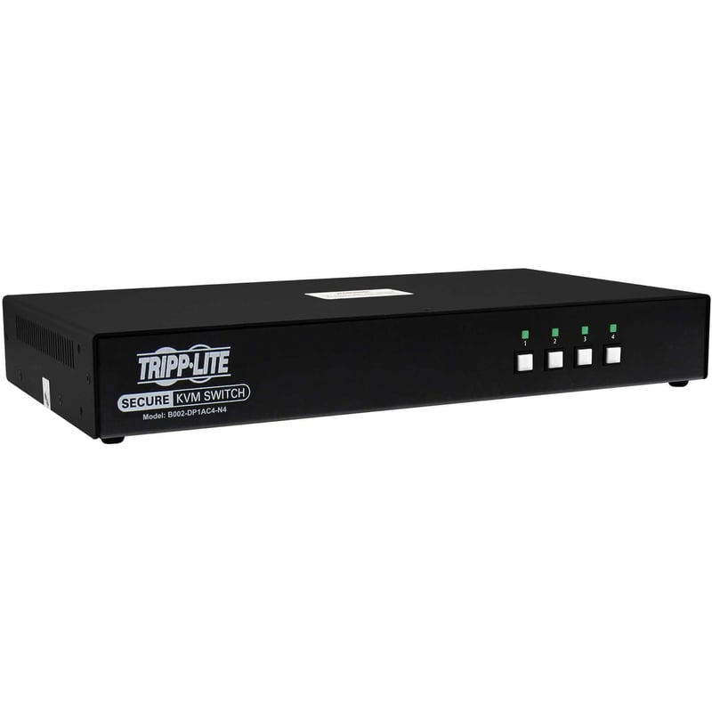 Tripp Lite by Eaton Secure KVM Switch, 4-Port, Single Head, DisplayPort to DisplayPort, 4K, NIAP PP4.0, Audio, CAC, TAA - Thumbnail 1