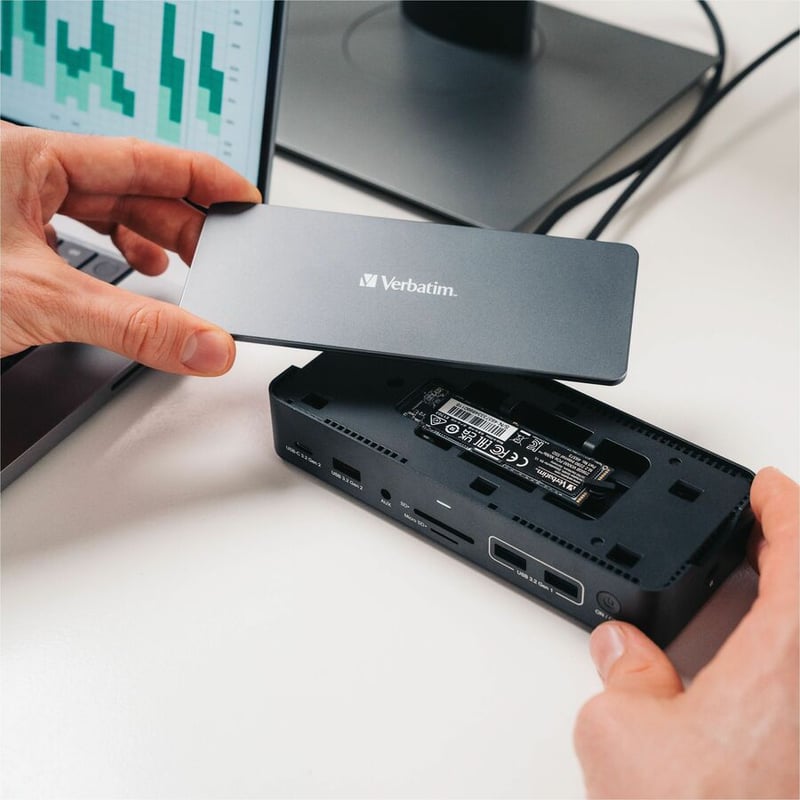 Verbatim USB-C &trade;Pro Docking Station 15-in-1 - SSD Enclosure - Thumbnail 3
