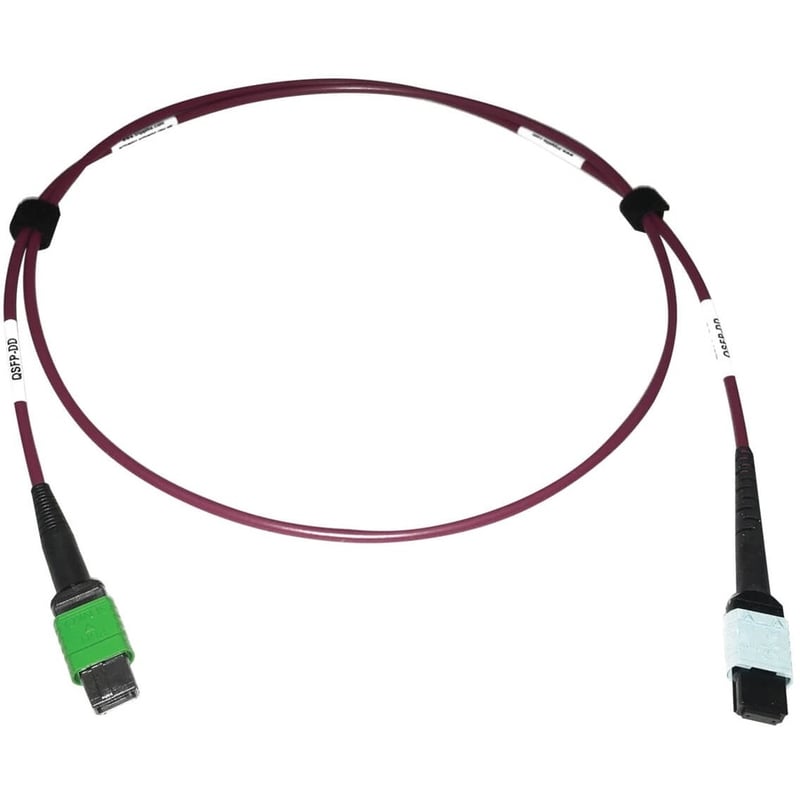 Eaton Tripp Lite Series 400G Multimode 50/125 OM4 Plenum Fiber Optic Cable, 16F MTP/MPO-APC to 24F MTP/MPO-UPC (F/F), Magenta, 1 m - Thumbnail 2