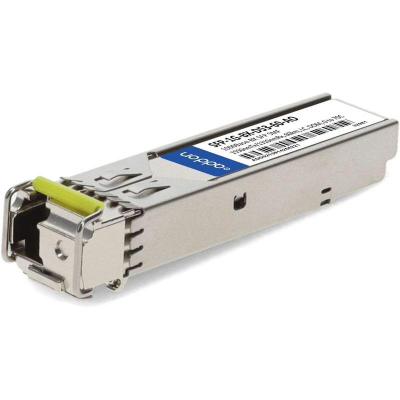 AddOn MSA and TAA 1000Base-BX SFP Transceiver (SMF, 1550nmTx/1310nmRx, 60km, LC, DOM) - Thumbnail 1