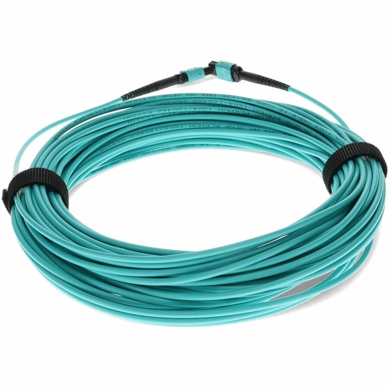 15M MPO/UPC TO MPO/UPC AQUA OM4 OFNP (PLENUM-RATED) 12-STRAND TAA FIBER PATCH CA - Thumbnail 4