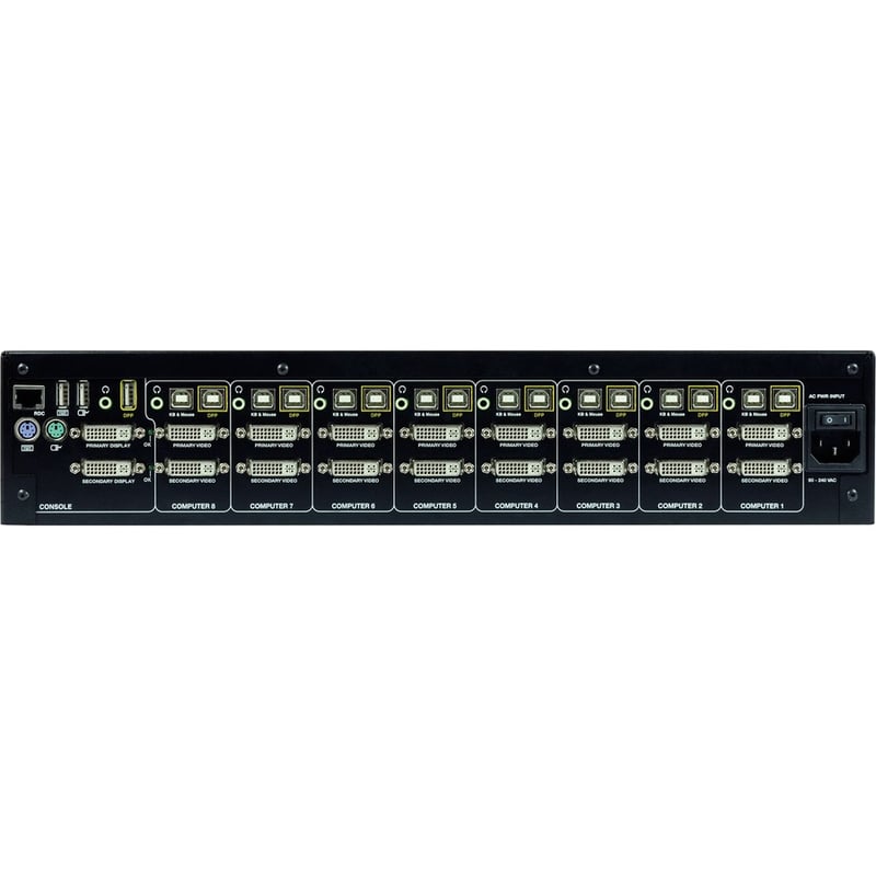 Kramer K248E HighSecLabs Secure 8-Port, Dual Display DVI-I KVM Switch - Thumbnail 3