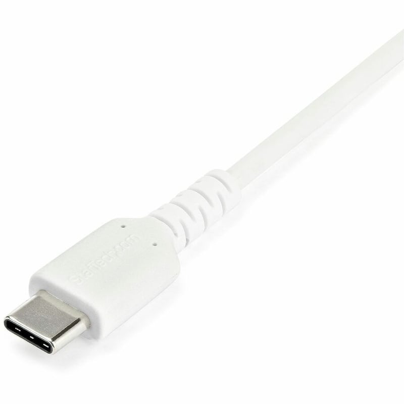 StarTech.com 1m USB A to USB C Charging Cable - Durable Fast Charge & Sync USB 2.0 to USB Type C Data Cord - Aramid Fiber M/M 3A White - Thumbnail 3