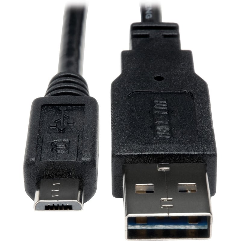 Eaton Tripp Lite Series Universal Reversible USB 2.0 Cable (Reversible A to 5Pin Micro B M/M), 6-in. (15.24 cm) - Thumbnail 2