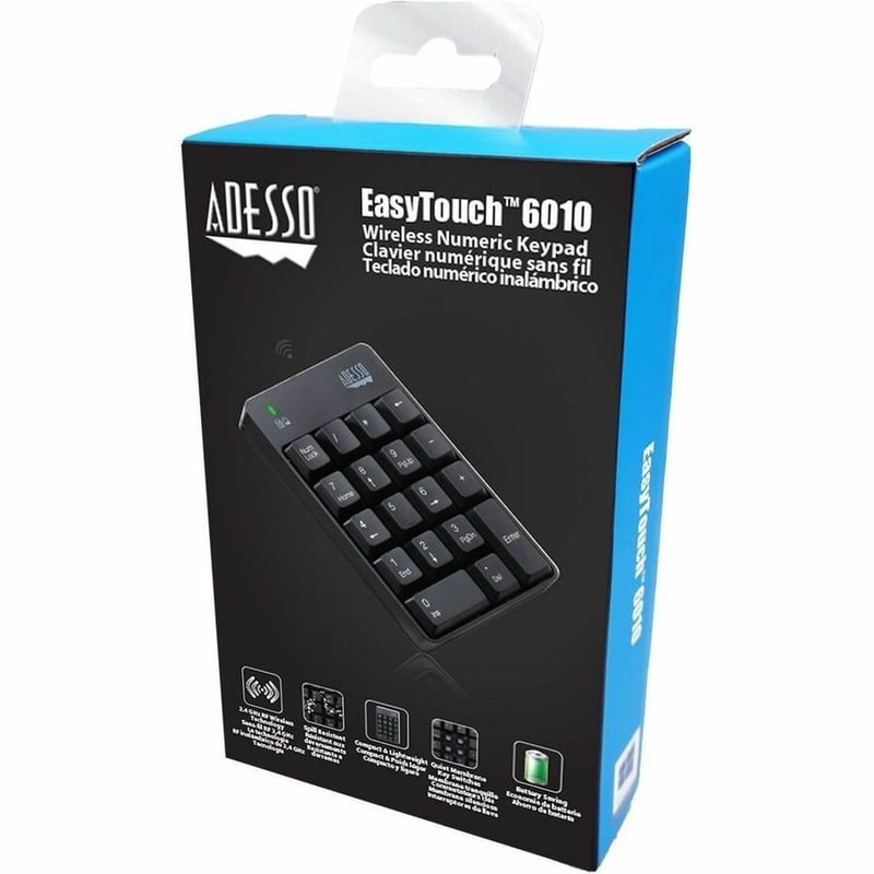 Adesso Wireless Spill Resistant 18-Key Numeric Keypad - Thumbnail 2