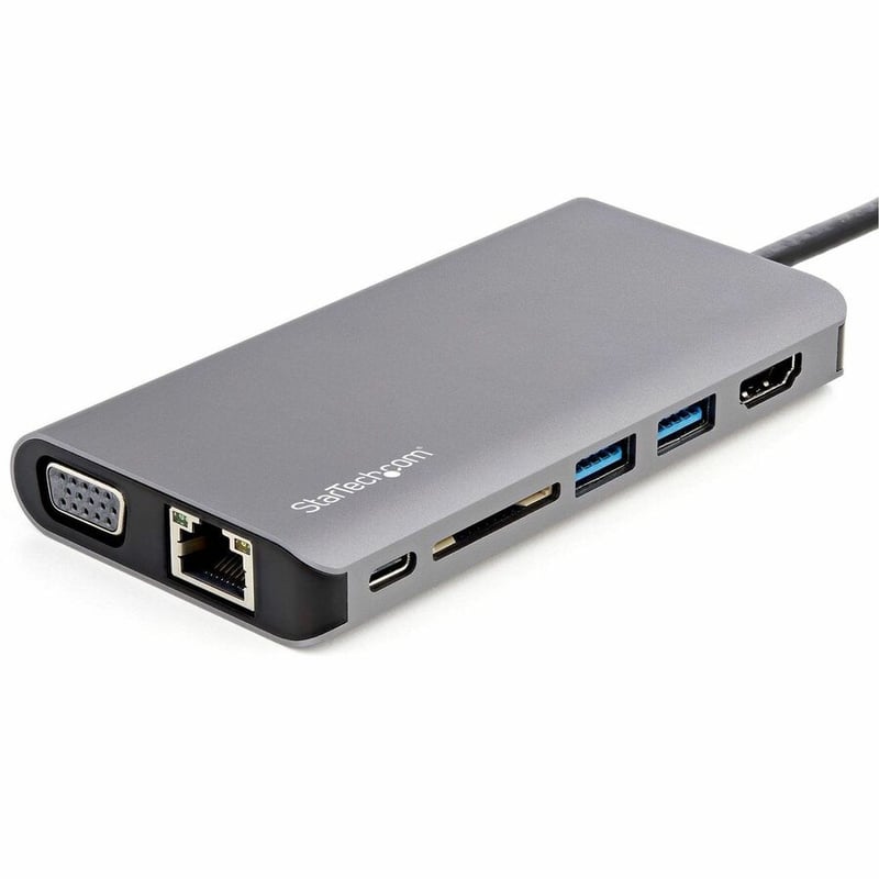 StarTech.com USB C Multiport Adapter - USB-C Mini Travel Dock w/ 4K HDMI or 1080p VGA - 100W PD Pass-Through, 3x USB, SD, GbE, Audio - Thumbnail 3