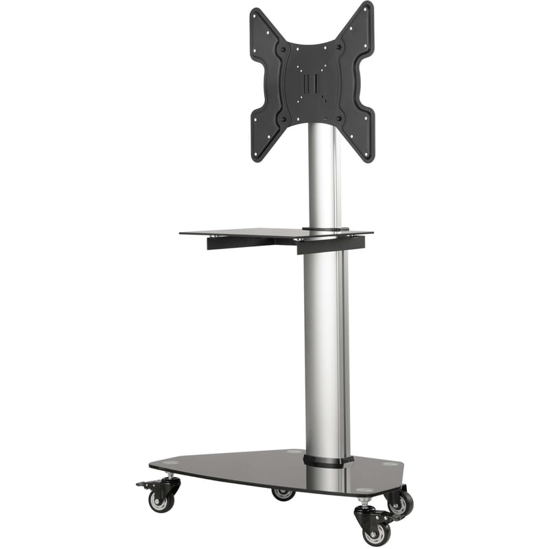 Eaton Tripp Lite Series Premier Rolling TV Cart for 32" to 55" Displays, Black Glass Base and Shelf, Locking Casters - Thumbnail 1