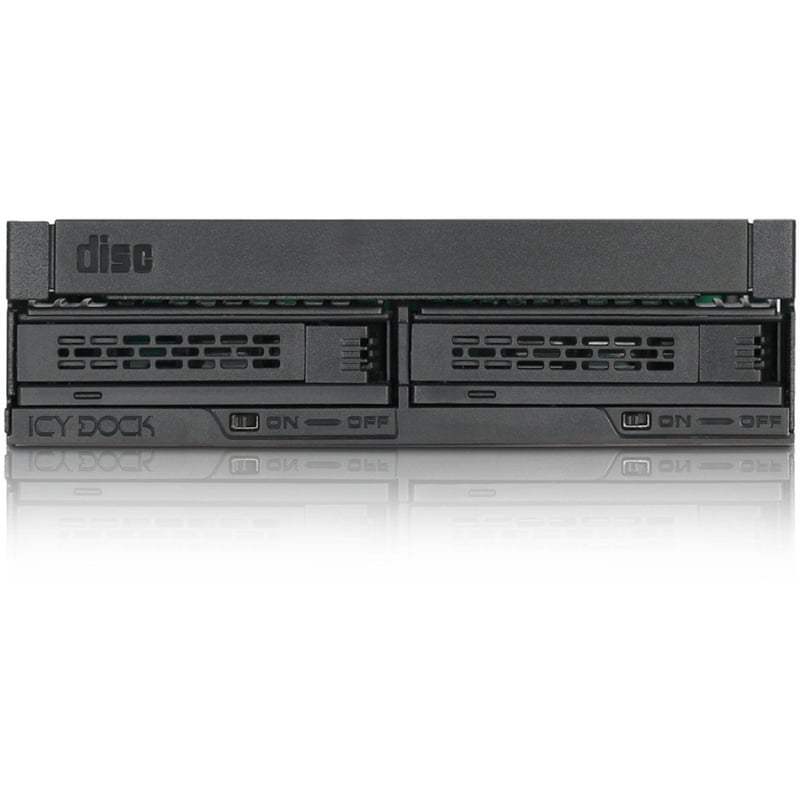 Icy Dock ExpressCage MB732SPO-B Drive Enclosure for 5.25" - Serial ATA/600 Host Interface Internal - Black - Thumbnail 1