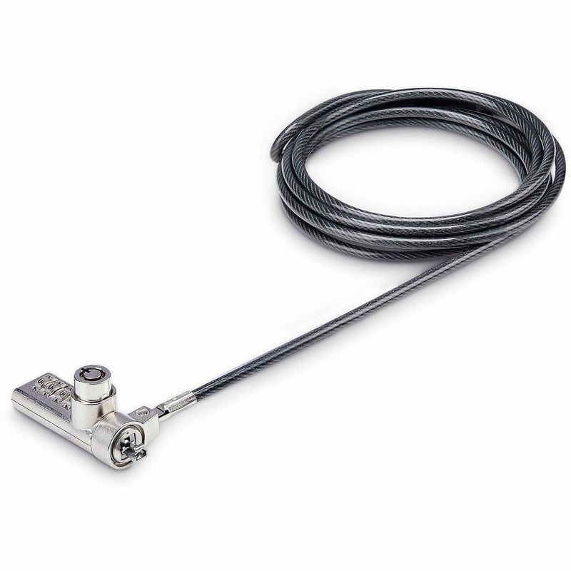 10PK KSLOT LAPTOP LOCK 6.5FT COMPUTER CABLE LOCK - Thumbnail 1