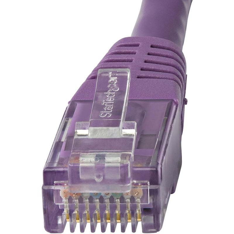 StarTech.com 50ft CAT6 Ethernet Cable - Purple Molded Gigabit - 100W PoE UTP 650MHz - Category 6 Patch Cord UL Certified Wiring/TIA - Thumbnail 2